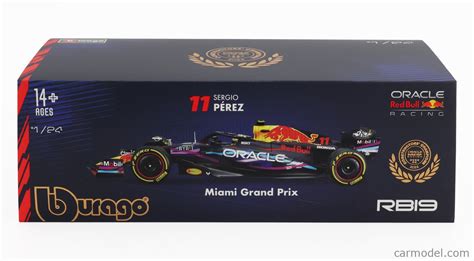 Burago 18 28030 P Miami Scale 1 24 Red Bull F1 Rb19 Team Oracle Red