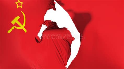 Damaged Ussr Flag Stock Illustration Illustration Of Fabric 150821381