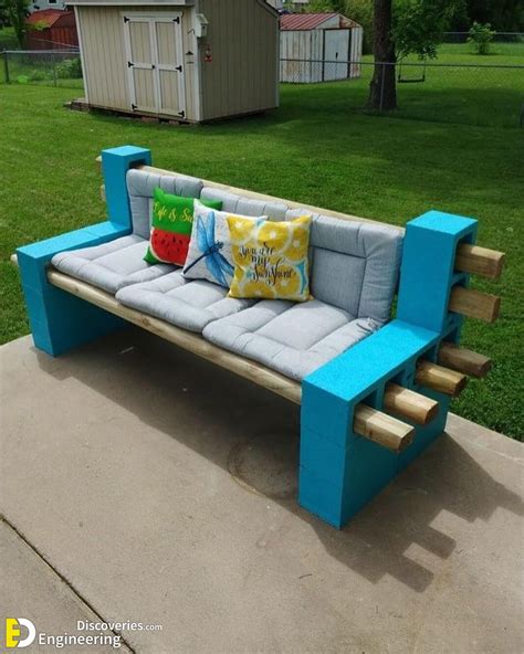 Top Diy Cinder Block Outdoor Bench