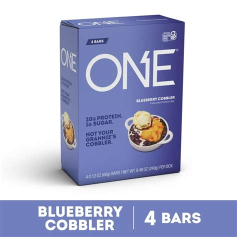 One Blueberry Cobbler Protein Bar 20g Protein 2 12 Oz 4 Count