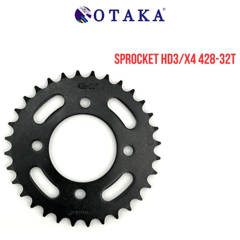 OTAKA SPROCKET MOTORCYCLE REAR SPROCKET FOR HD3 X4 GP125 EURO 428 34T