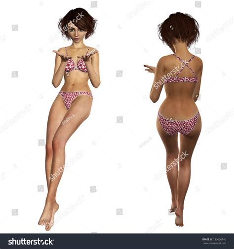 Digital Render Woman Red Bikini On Stock Illustration 130606340 Shutterstock
