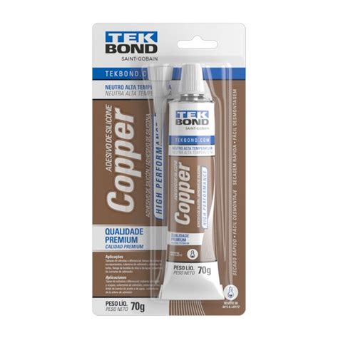 SILICONE ALTA TEMP ALTA PERF OXIMICO COBRE 85G TEK BOND Casa Das