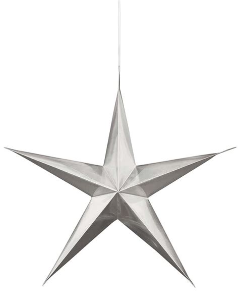 Hanging Decorations-Silver Stars-3pcs