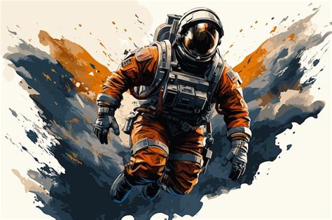 Premium Vector Illustration Of Astronaut Floating In Outer Space