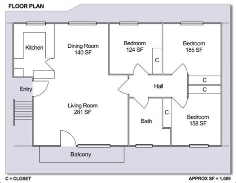 The Floor Plan For An Apartment