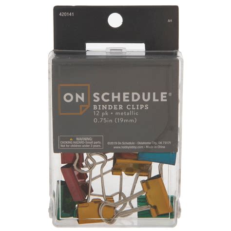 Metallic Binder Clips Hobby Lobby 420141