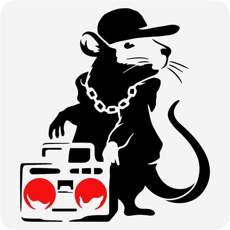 Amazon Fingerinspire Banksy Hip Hop Rat Stencil X Inch