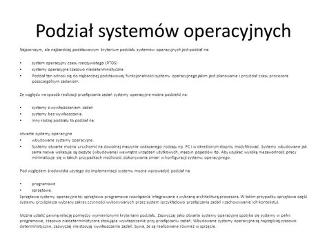 Systemy Operacyjne Ppt Pobierz