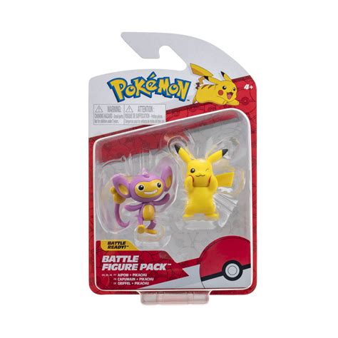 Pok Mon Battle Figure Pack Features Inch Pikachu Aipom