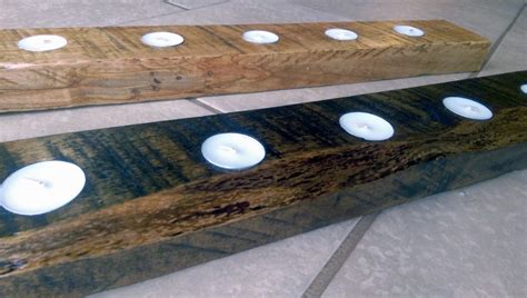 Pallet Wood Tealight Candle Holder HomeDIYGeek