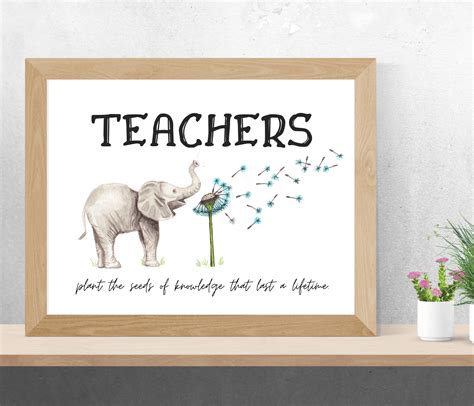 Teacher T Elephant Blowing Dandelion Ts For Teachers Teacher Inspirational Quote