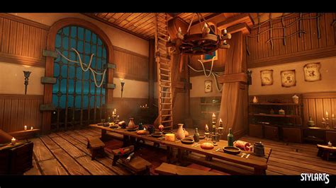 3D model Stylized Pirate Tavern Modular VR / AR / low-poly | CGTrader