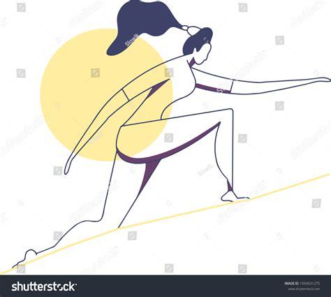 Running Girl Vector Illustration Isolated On Stock Vector (Royalty Free ...