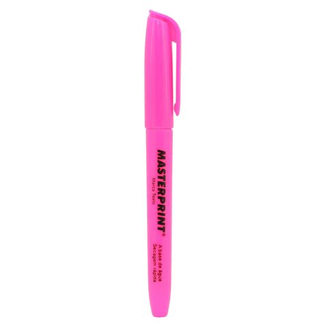 Caneta Marca Texto Rosa Masterprint MP612 Pincel MP 612 Mundoware