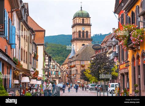 kaysersberg scenic village route  vine alsatian alsace france