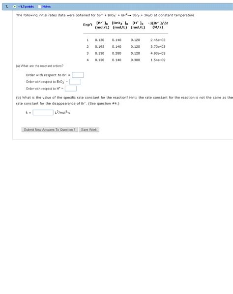 Solved The Following Initial Rates Data Were Obtained For Chegg