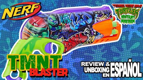 Teenage Mutant Ninja Turtles Mutant Mayhem NERF Blaster Unboxing And