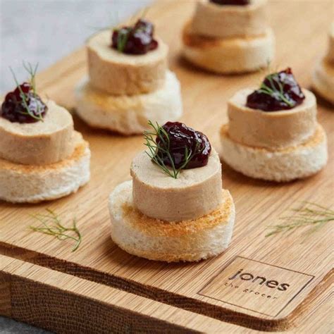 Foie Gras Terrine Canapés Catering from Jones the Grocer UK