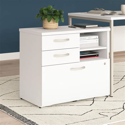 Zaniah Office Storage Cabinet with Drawers and Shelves | Bestar