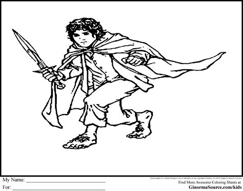 The Hobbit Coloring Pages Bilbo Baggins