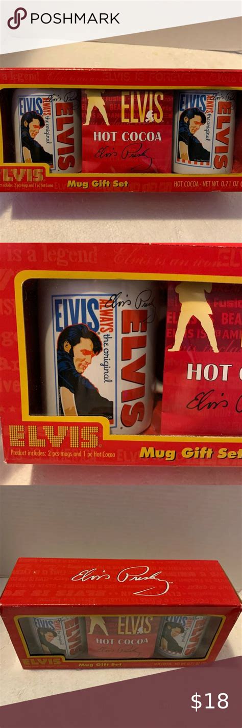 Elvis Presley 2 Mugs T Set New Unopened Box Elvis Presley 2 Mug T