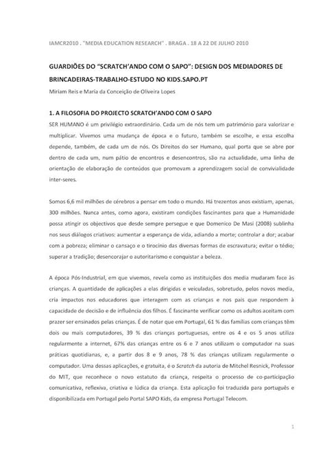 Pdf Guardi Es Do Scratchando O Sapo Design Dos Es Miria