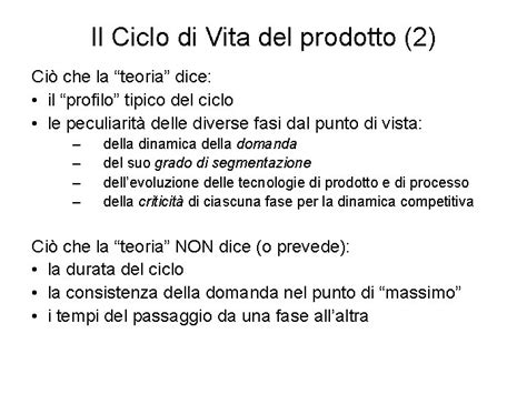 Il Ciclo Di Vita Del Prodotto 1 Sequenza