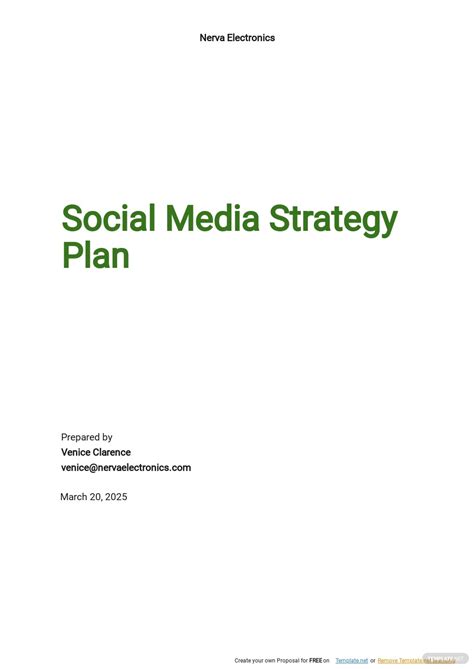 Social Media Content Strategy Plan Template [Free PDF] | Template.net