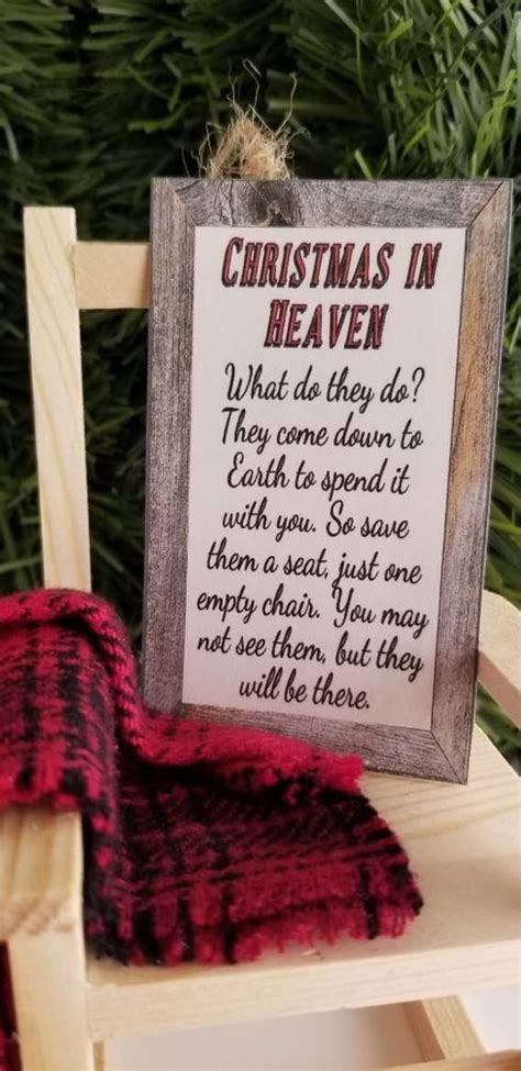 Christmas In Heaven Rocking Chair Memorial Ornament Keepsake Etsy