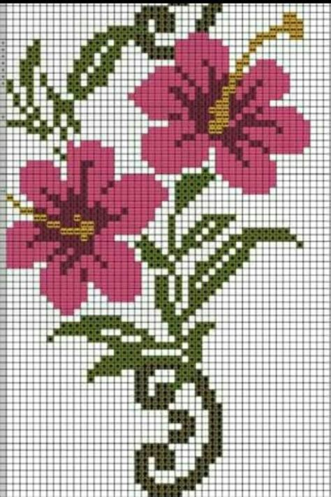 Pin On Bordado Ponto Cruz Cross Stitch Flowers Floral Cross Stitch