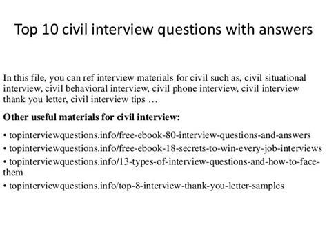 Top 10 Civil Interview Questions With Answers