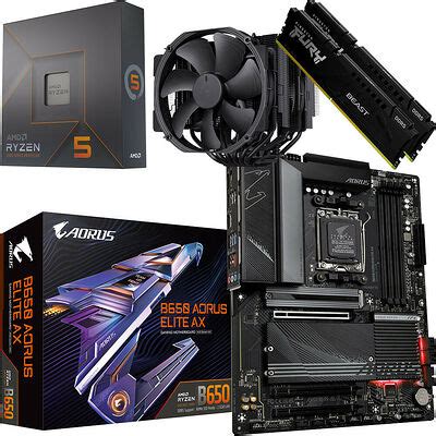 Kit évo Ryzen 7 7700X B650 AORUS ELITE AX NH D15 32 Go Kit d