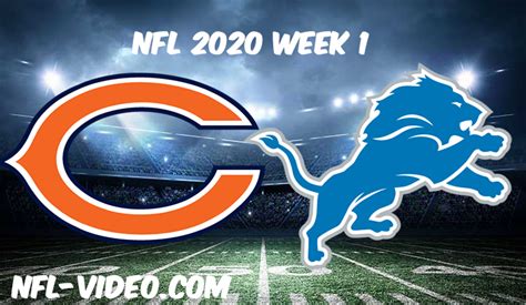 Chicago Bears vs Detroit Lions Full Game & Highlights NFL 2020 Week 1 ...