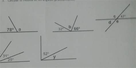 Calcular la medida de los siguientes ángulos Brainly lat