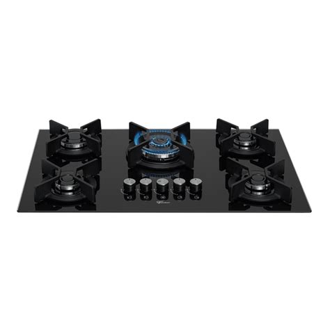 Cooktop a Gás Fischer 5 Bocas Tripla Chama Infinity Trempe de ferro