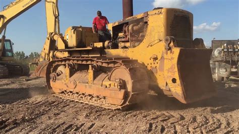 Caterpillar D9g Sn 66a7668 With Ripper And Push Block Youtube