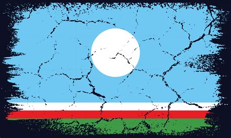 Flat Design Grunge Republic Of Sakha Yakutia Flag Background 30522097