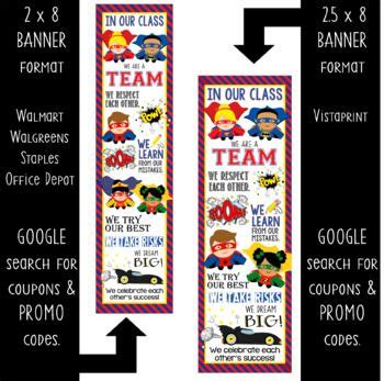 SUPER HERO - Classroom Decor : XLARGE BANNER - In Our Class | Superhero ...