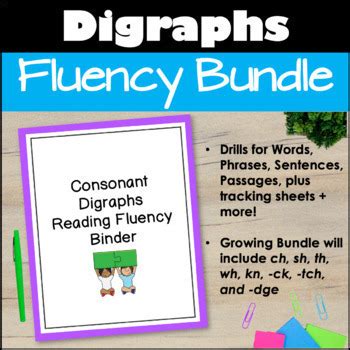 Consonant Digraphs Fluency Bundle Decodable Passages Readers