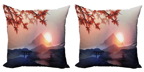 Ambesonne East Throw Pillow Cover 2 Pack Majestic Himalayas Peaks 24