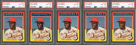 1975 Topps 150 Bob Gibson PSA NM MT 8 Lot 5