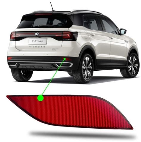 Refletor Lanterna Parachoque Traseiro Volkswagen T Cross 2019 2020 2021