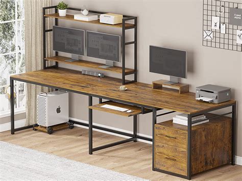 Buy Sedeta L Shaped Desk With Hutch And File Drawers Inches Two