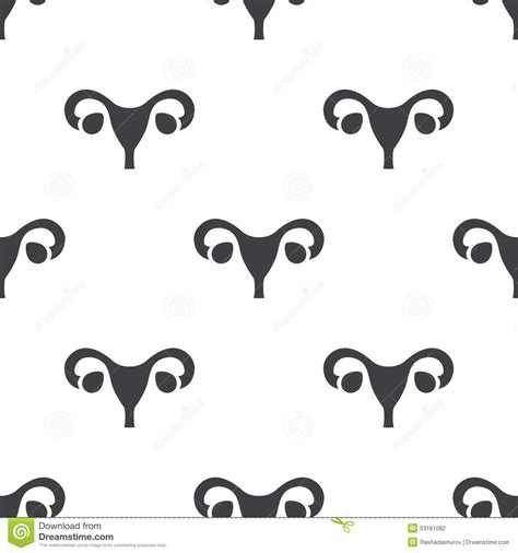 Gynecologist Seamless Pattern With Thin Line Icons Uterus Ovaries