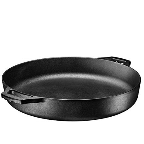 Bruntmor Pre Seasoned Cast Iron Grill Pan For Outdoor Indoor Cooking 16 Large Skillet With