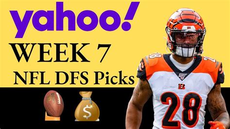 Yahoo Week 7 Nfl Dfs Picks And Cash Lineup 2022 Youtube