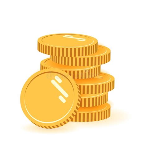 Stack Of Coins With Coin In Front Of It Icon Flat Coins Pile Coins