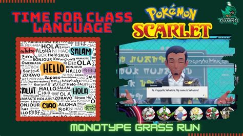 Pokemon Scarlet Grass Monotype Run 30 Time For Language Class YouTube