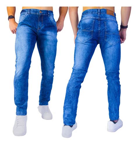 Kit 3 Calça Jeans Masculina Slim Original Elastano Lycra Frete Grátis